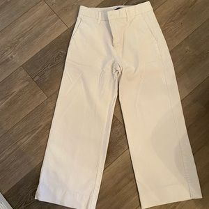 Banana Republic White Corduroy Cropped Pants